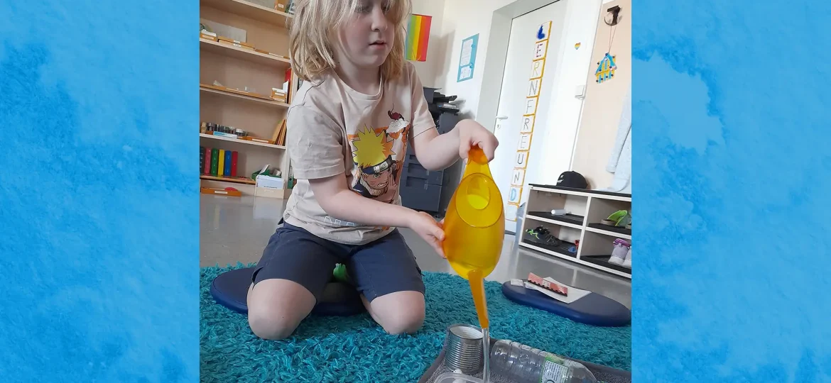 Montessori Nachhilfe Material Schwimmen und Sinken